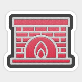 Cute Fireplace Sticker